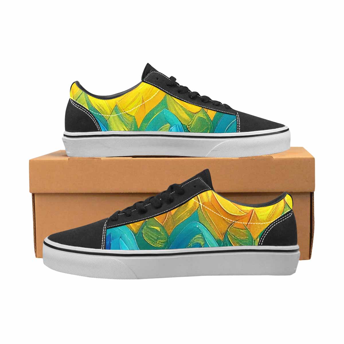 WOMEN'S Pansexual Flag Color Canvas Lace-Up Dark Academia Sneakers