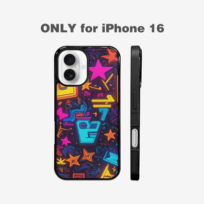 iPhone 16 Case — 80s Retro Motif 80s Retro Motifs, Custom Art Phone Cover
