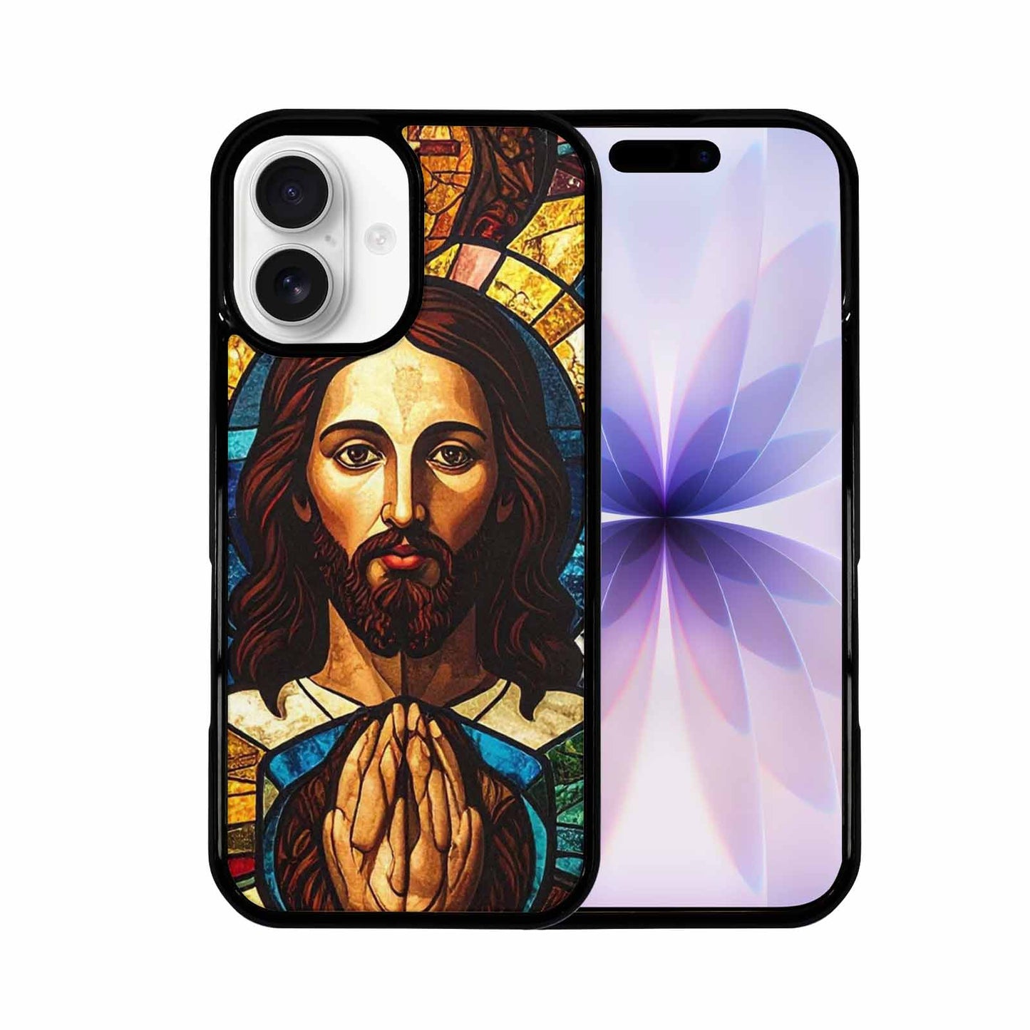 iPhone 17 Case — Jesus Face Small Cross Original Art, Custom Designed Case Cover