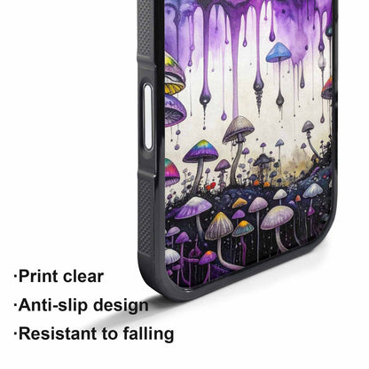 iPhone 17 Pro Max Case — Black &amp; Purple Ink Original Art, Unique Phone Case Design