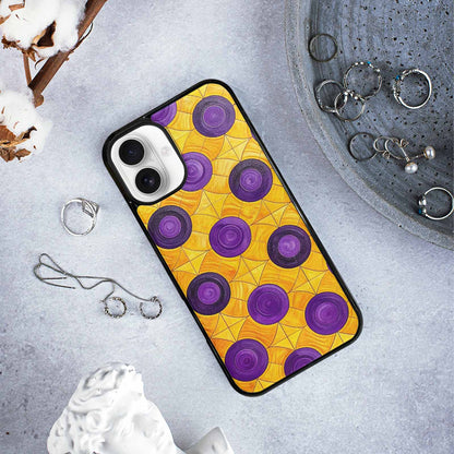 iPhone 16 Plus Case — Intersex Flag Color Theme Small Rainbow, Custom Designed Case Cover
