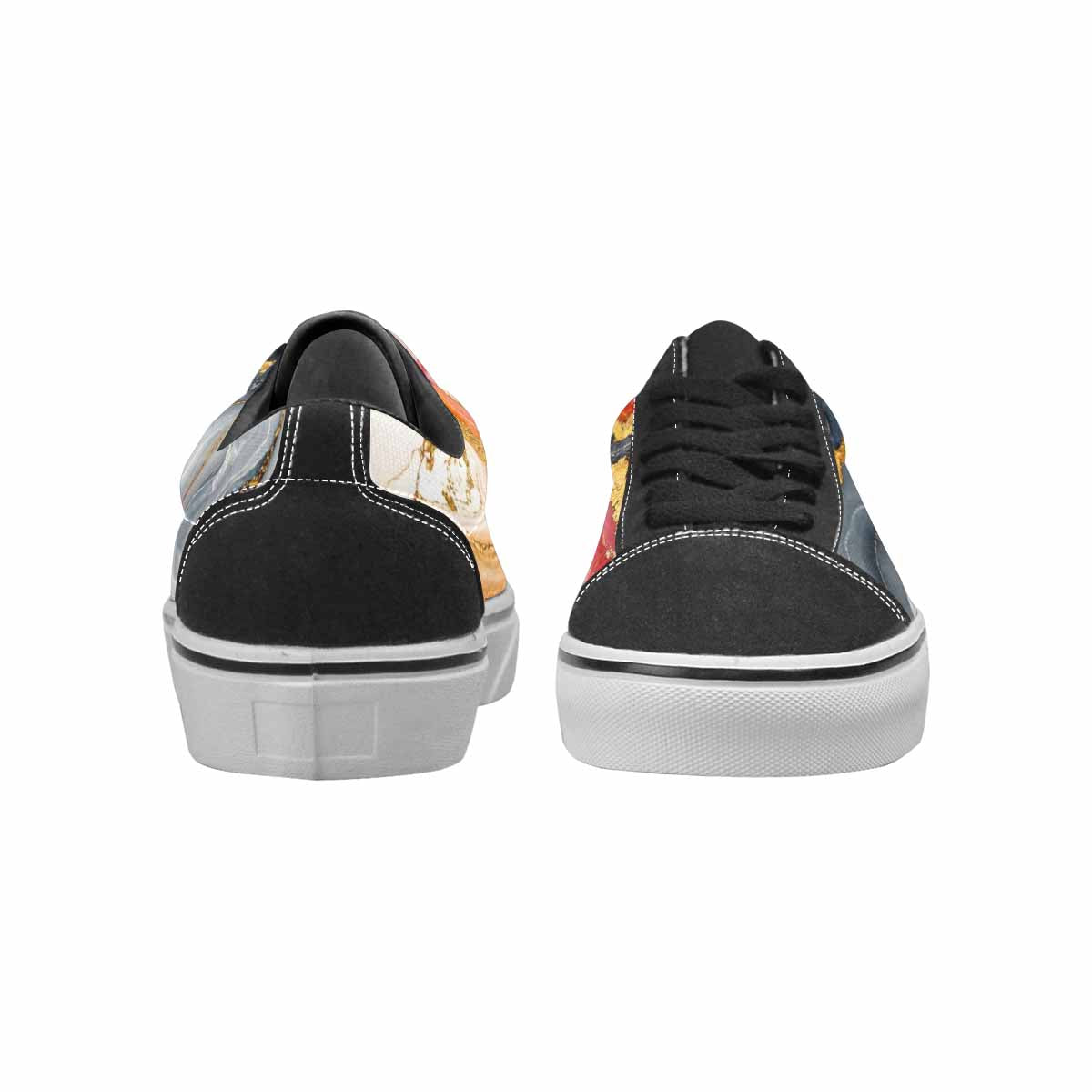 WOMEN'S Marble Vein Lace-Up Canvas Grunge Shoes