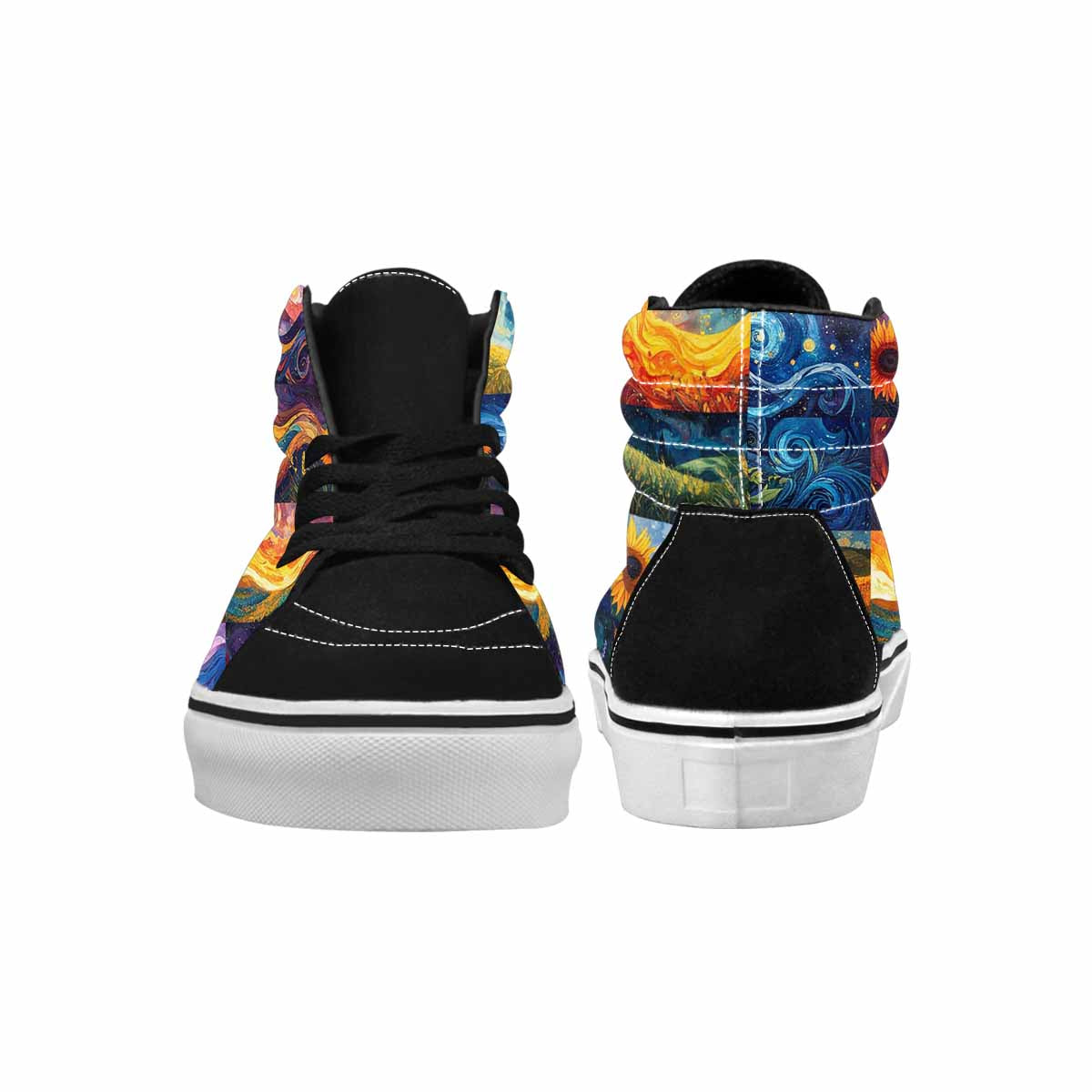 WOMEN'S Van Gogh-Style Swirl High Top Canvas Y2K Shoes