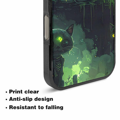 iPhone 16 Pro Max Case — Toxic Melting Skeleton Cats Small Toxic, Custom Print Case Cover