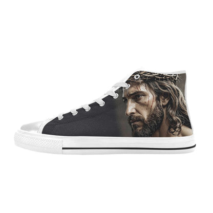 MEN'S Jesus_Ht_01 Men’S High Top Canvas Grunge Sneakers