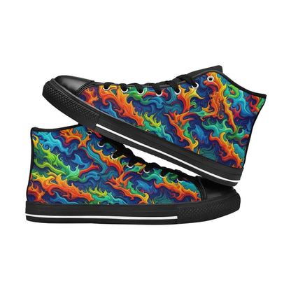 MEN'S Psychedelic Camo Rhythm High Top Canvas Y2K Shoes