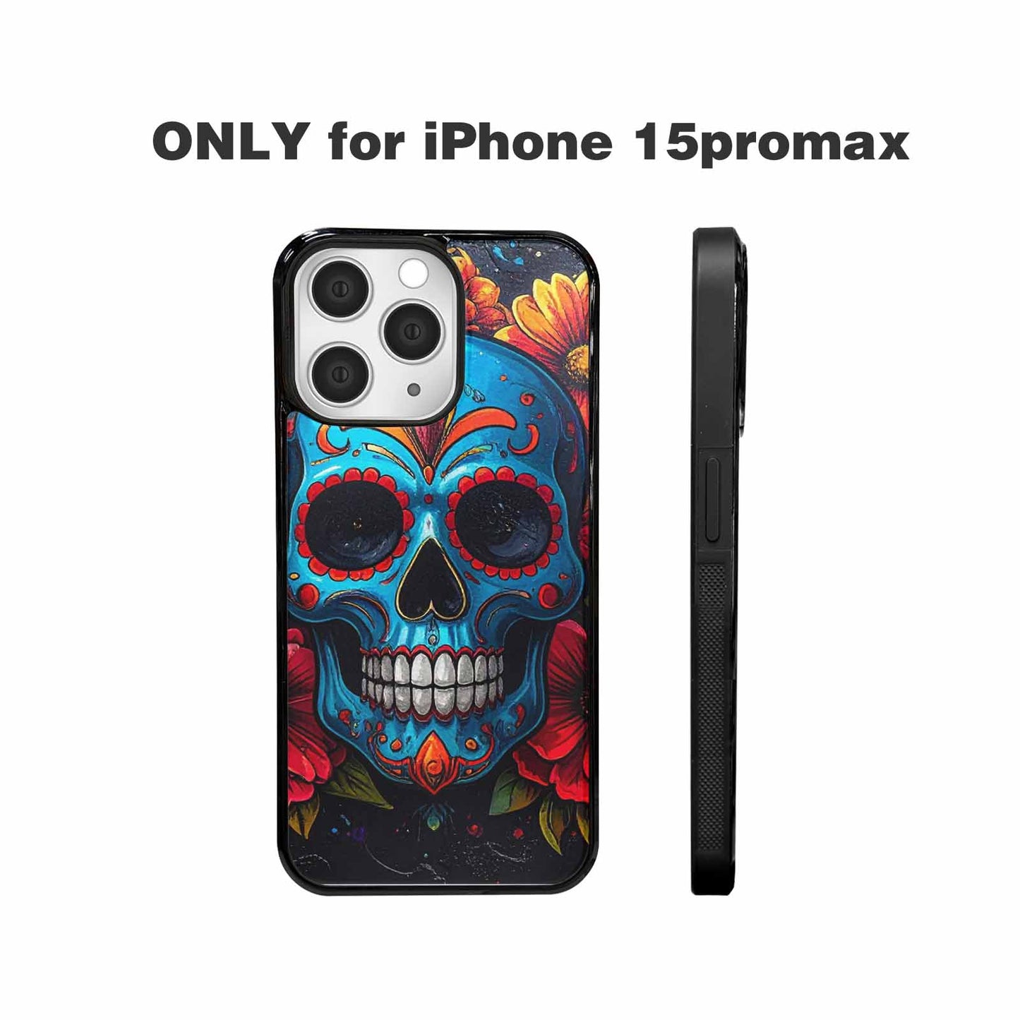iPhone 15 Pro Max Case — Graffiti Skull Art Seamless Pattern Vibrant, Custom Phone Case
