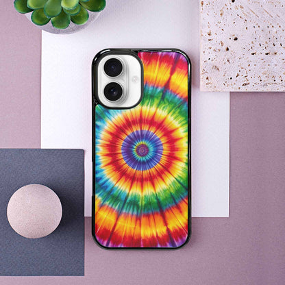 iPhone 16 Case — Rainbow Spiral Tie Dye Alt, Custom Print Case Cover