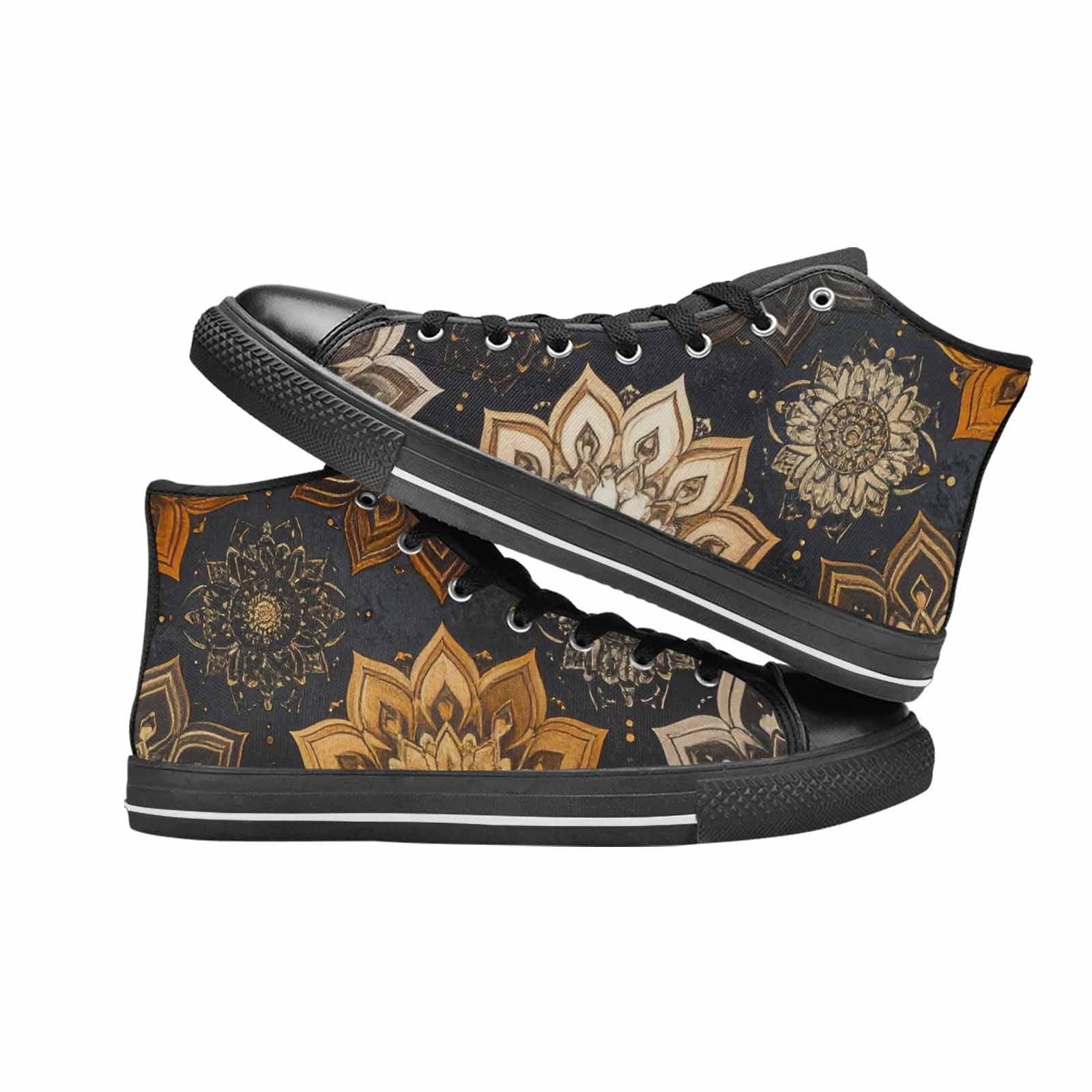 MEN'S Mandala High Top Canvas Vivid Custom Sneakers