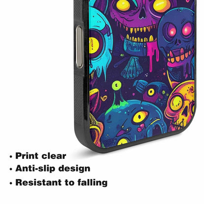 iPhone 16 Pro Max Case — Mixed Toxic Glow Creature Pattern Hundreds, Unique Phone Case Design