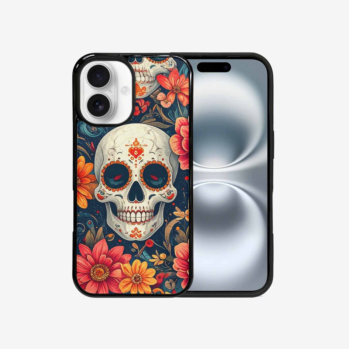 iPhone 16 Case — Marble Skull Custom Personalized Phone Cover, Custom Made Phone Cover