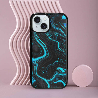 iPhone 15 Case — Freaky Marble Glow, Personalized Phone Case
