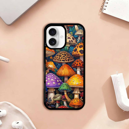 iPhone 17 Case — Mushrooms Pattern Hundreds Of Original Art, Custom Printed Phone Case