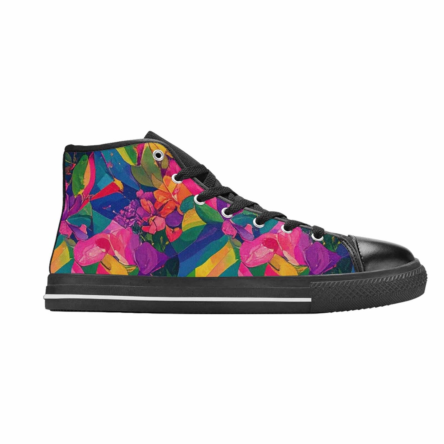 MEN'S Polysexual Flag Color High Top Canvas Dark Academia Custom Sneakers