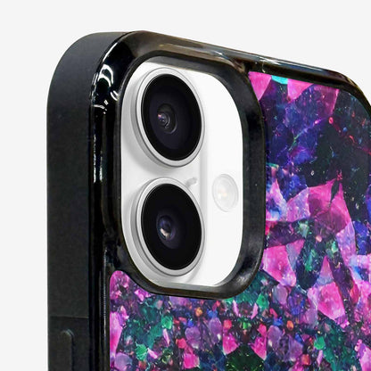 iPhone 16 Case — Crystal Mandala Art Seamless Pattern Vibrant, Customized Protective Case