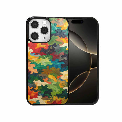 iPhone 15 Pro Max Case — Camo Patches Full Color Vibrant Camo, Unique Phone Case Design