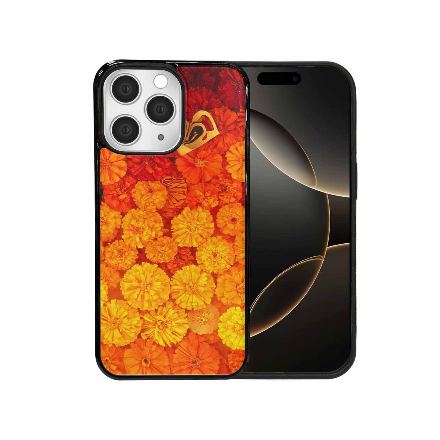 iPhone 15 Pro Max Case — Marigold Day Of The Dead Marigold, Custom Print Case Cover