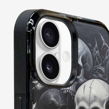 iPhone 16 Case — Grey Dark Black And Grey Tones, Personalized Phone Case