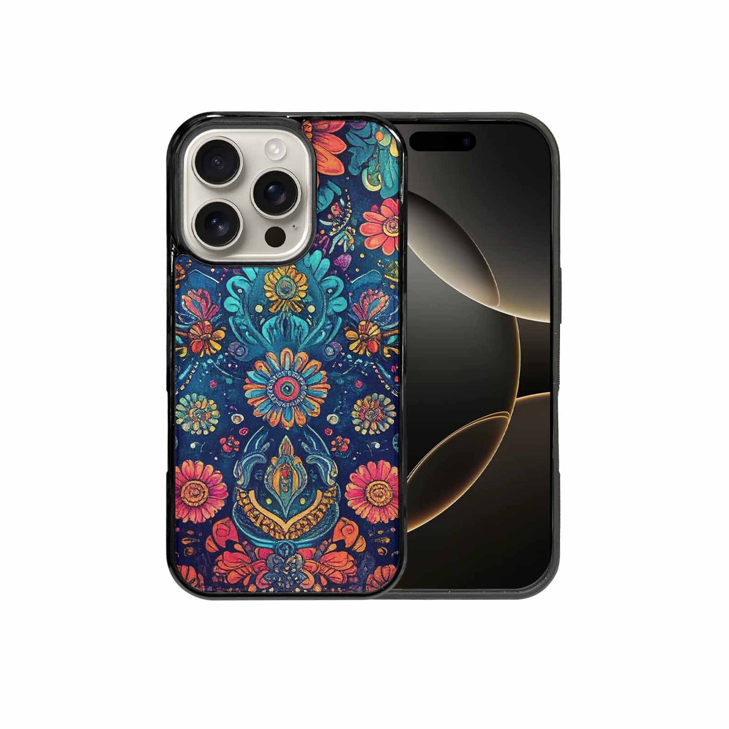 iPhone 16 Pro Case — Paisley Mandala, Custom Printed Phone Case