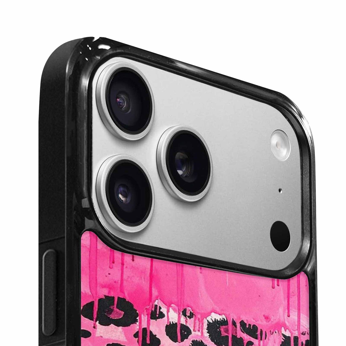 iPhone 17 Pro Max Case — Black &amp; Pink Ink Animal Print, Custom Made Phone Cover