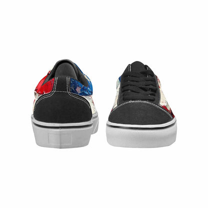 WOMEN'S Patriotic Stars Stripes Lace-Up Canvas Surreal Custom Shoes