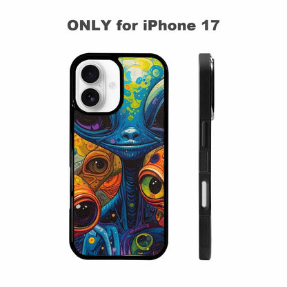 iPhone 17 Case — Cartoon Alien Characters Alien Scifi, Custom Art Phone Cover