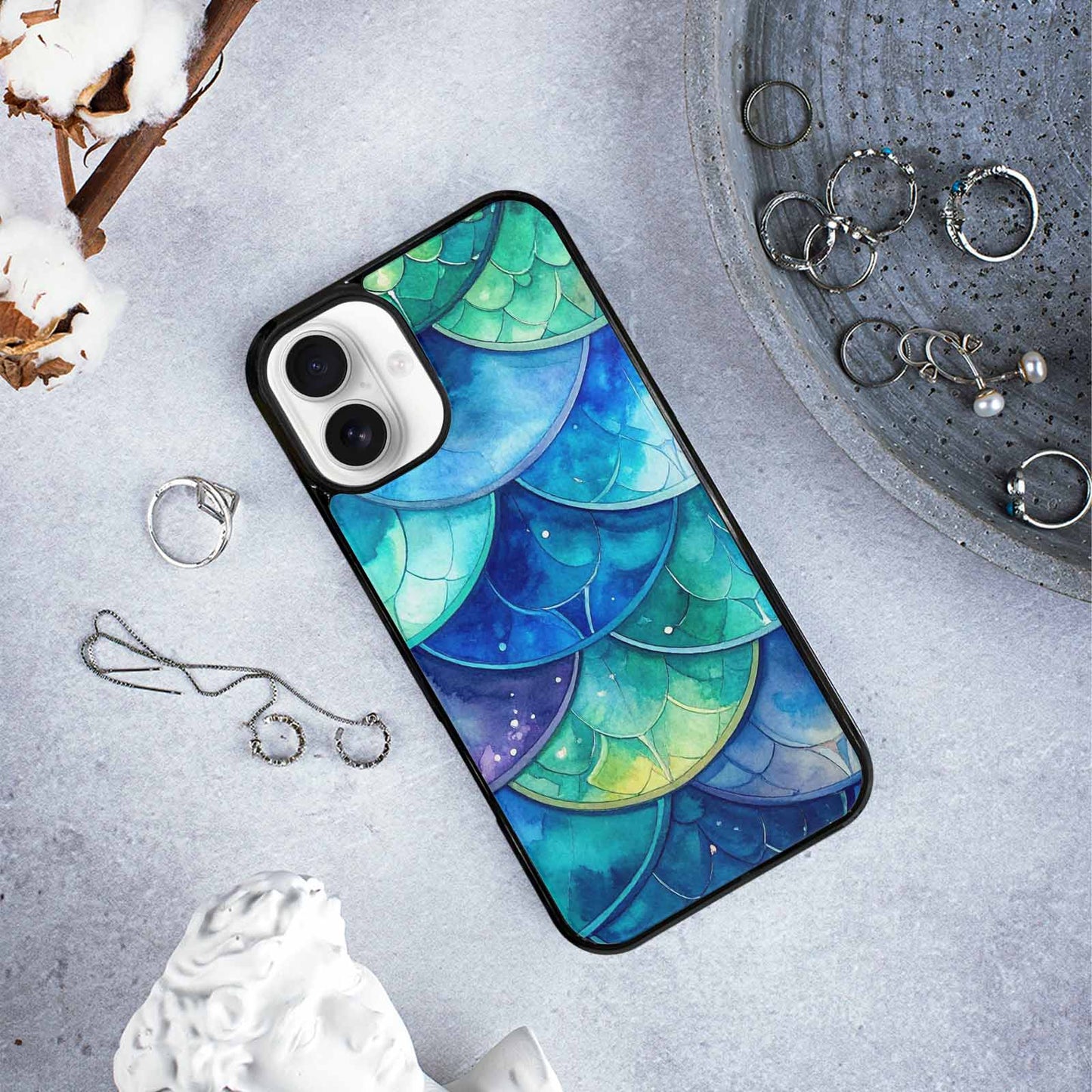 iPhone 16 Plus Case — Mermaid Scale, Custom Phone Case