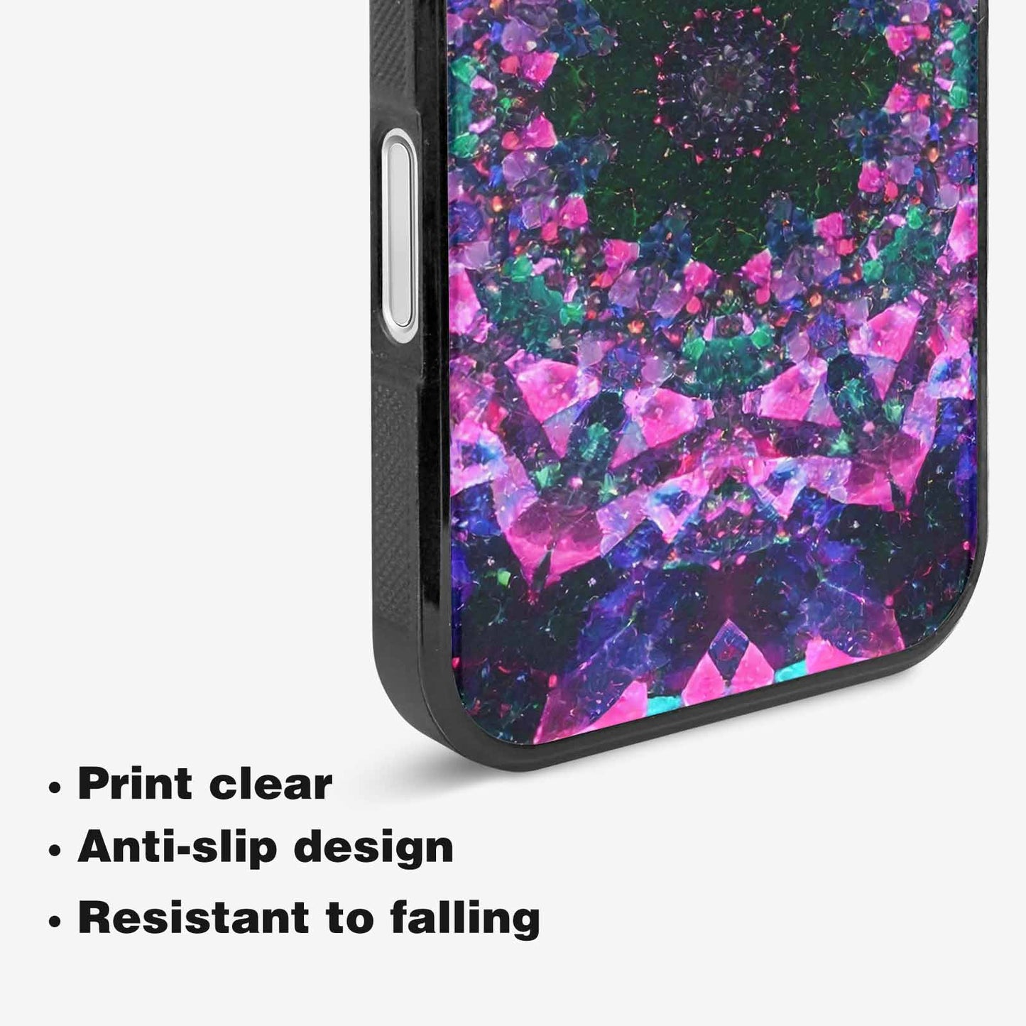 iPhone 16 Case — Crystal Mandala Art Seamless Pattern Vibrant, Customized Protective Case