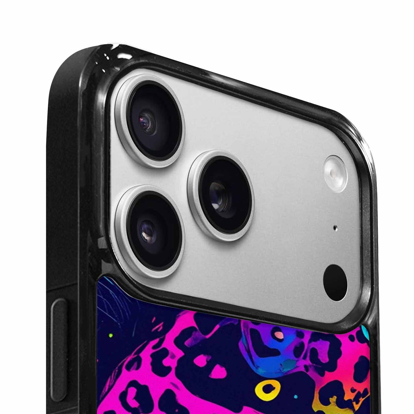 iPhone 17 Pro Case — Leopard Print Neon Seamless Pattern Animal, Custom Designed Case Cover