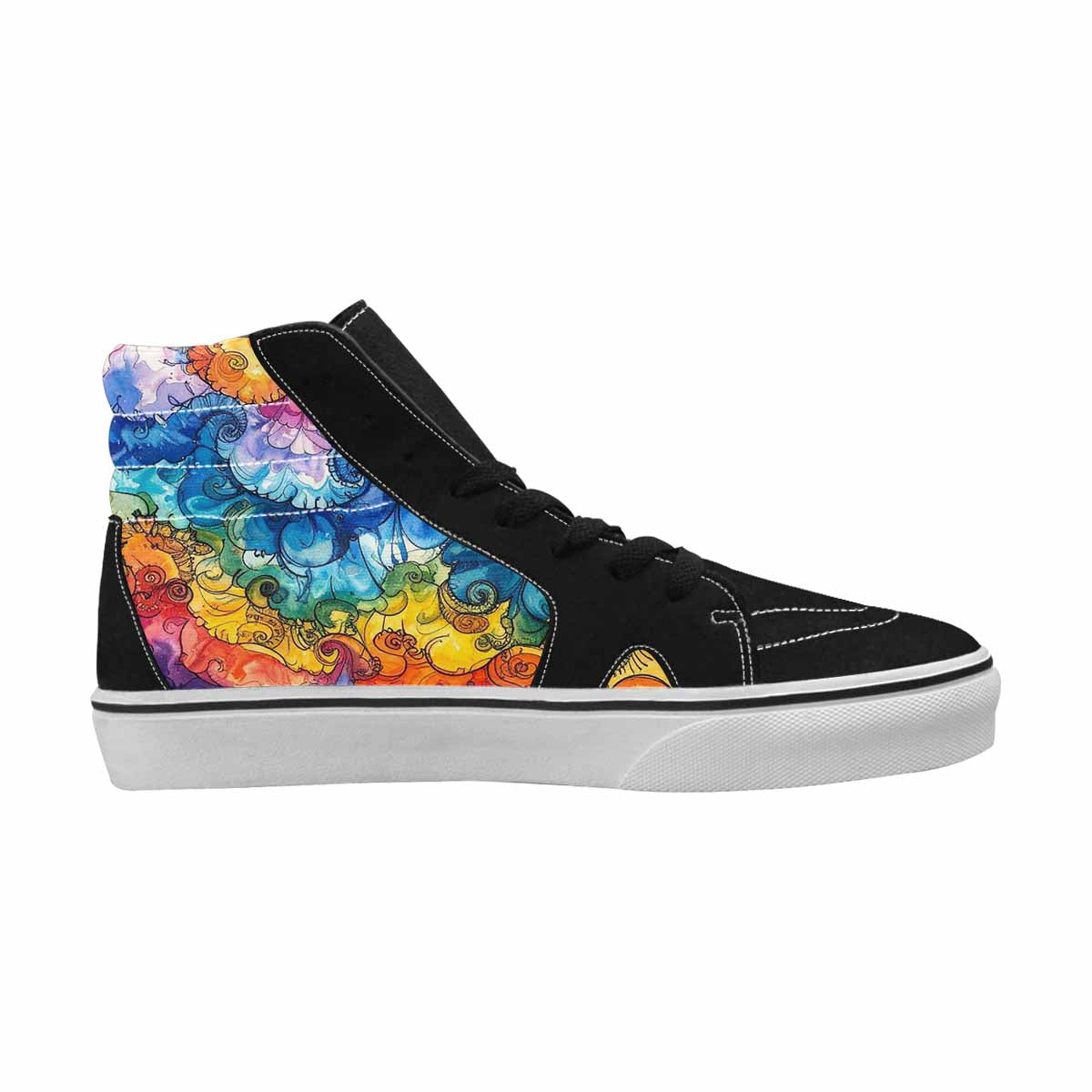 MEN'S Tie High Top Canvas Surreal Custom Shoes