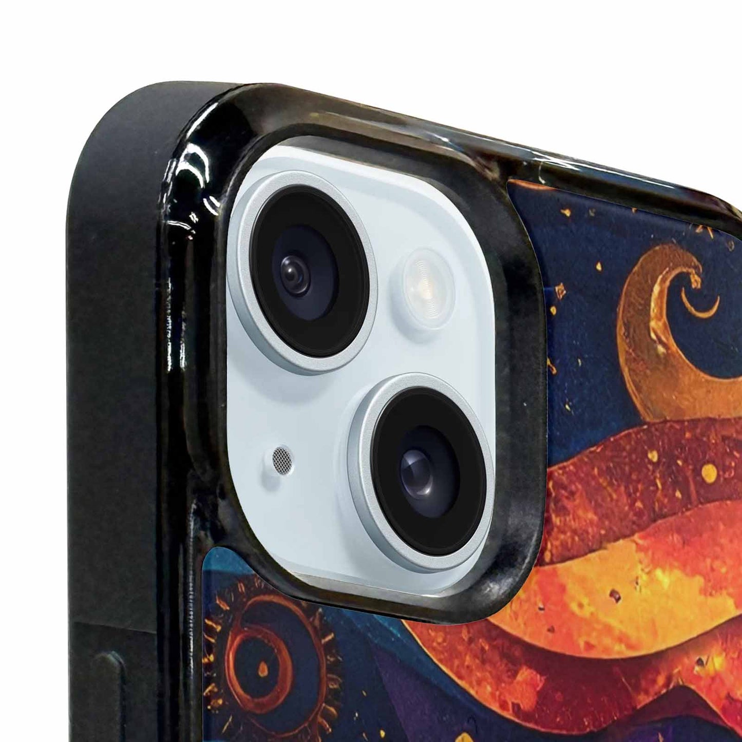 iPhone 15 Plus Case — Steampunk Galaxy Art Seamless Pattern Vibrant, Customized Protective Case