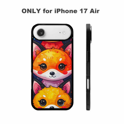 iPhone 17 Air Case — Watercolor Kawaii Fox Faces Watercolor Abstract, Custom Phone Case