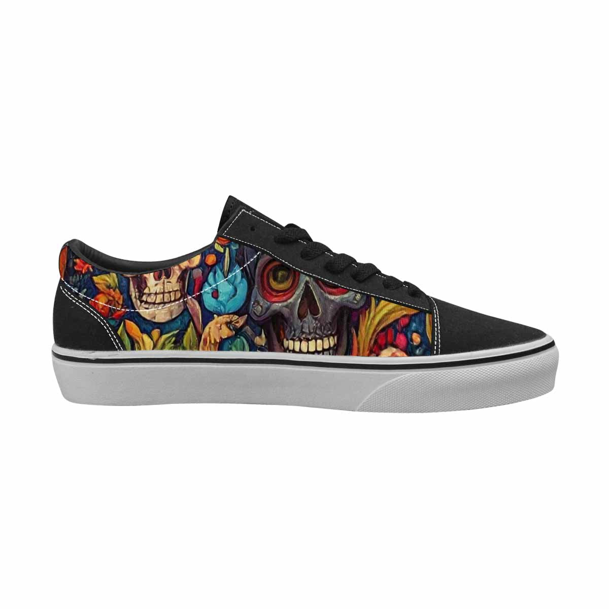 MEN'S Skull Canvas Lace-Up Dark Academia Shoes