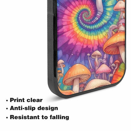 iPhone 15 Plus Case — Mushrooms Tie Dyemushrooms Pat 3w3, Custom Print Case Cover