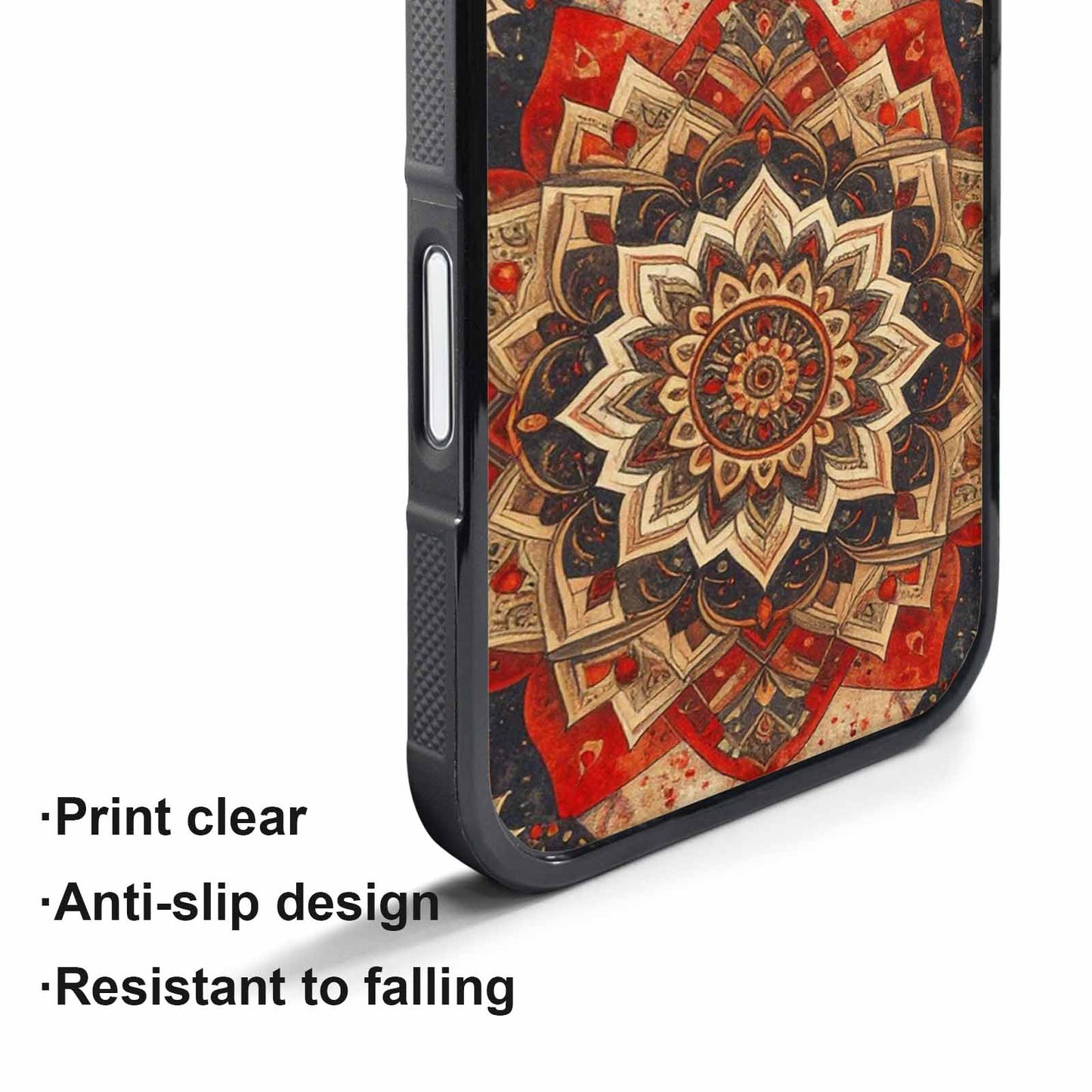 iPhone 17 Pro Case — Small Mandala Pattern Randomly Varying Floral, Custom Print Case Cover