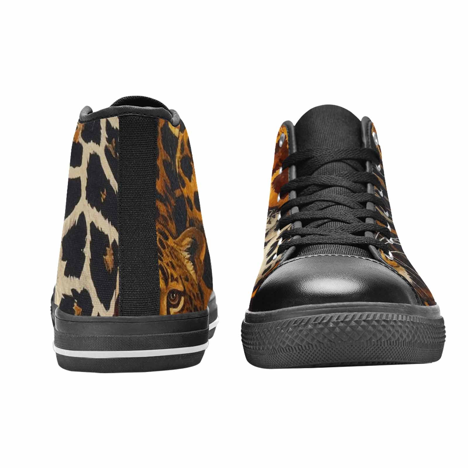 MEN'S Animal Print High Top Canvas Vibrant Chaos Custom Sneakers
