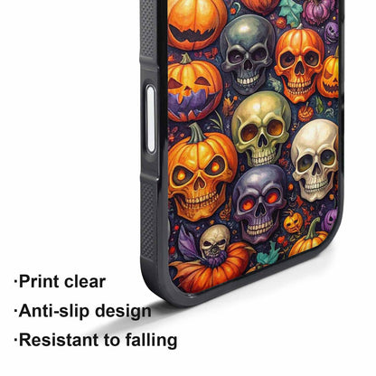 iPhone 17 Pro Case — Skulls Halloween Orange Black Small Gothic, Customized Protective Case