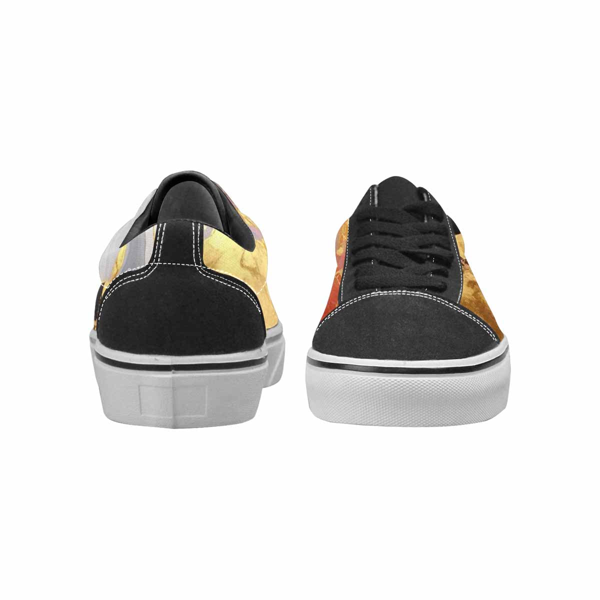 WOMEN'S Marble Vein Lace-Up Canvas Dark Academia Sneakers