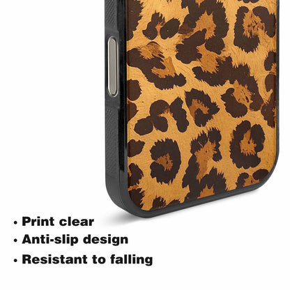 iPhone 16 Pro Case — Classic Leopard Print Warm Golden Tan, Custom Printed Phone Case