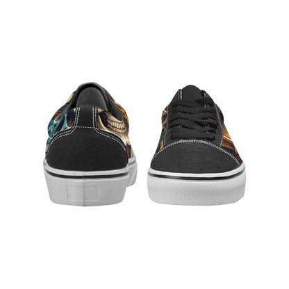 WOMEN'S Skulls Lace-Up Canvas Kaleidoscope Sneakers