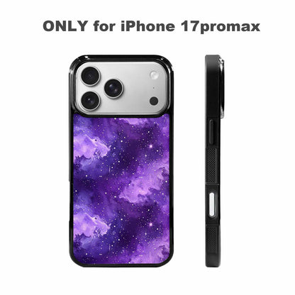 iPhone 17 Pro Max Case — Galaxy Art Purple Nebula Galaxy Space, Custom Designed Case Cover
