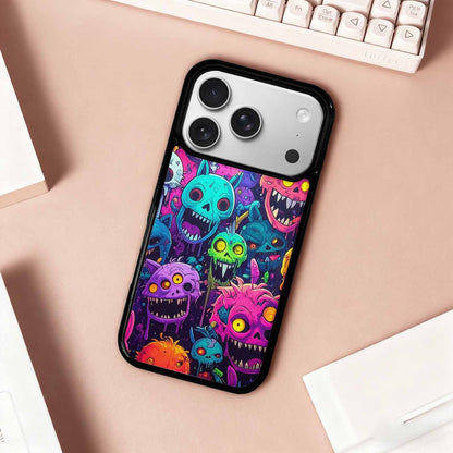 iPhone 17 Pro Case — Mixed Toxic Glow Creature Pattern Cartoon, Original Design Phone Case