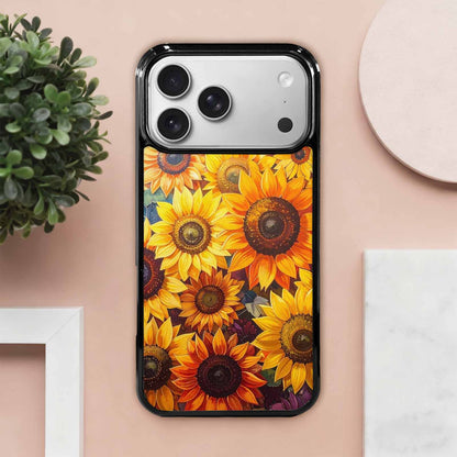 iPhone 17 Pro Max Case — Full Color Vibrant Sunflower Floral, Custom Printed Phone Case