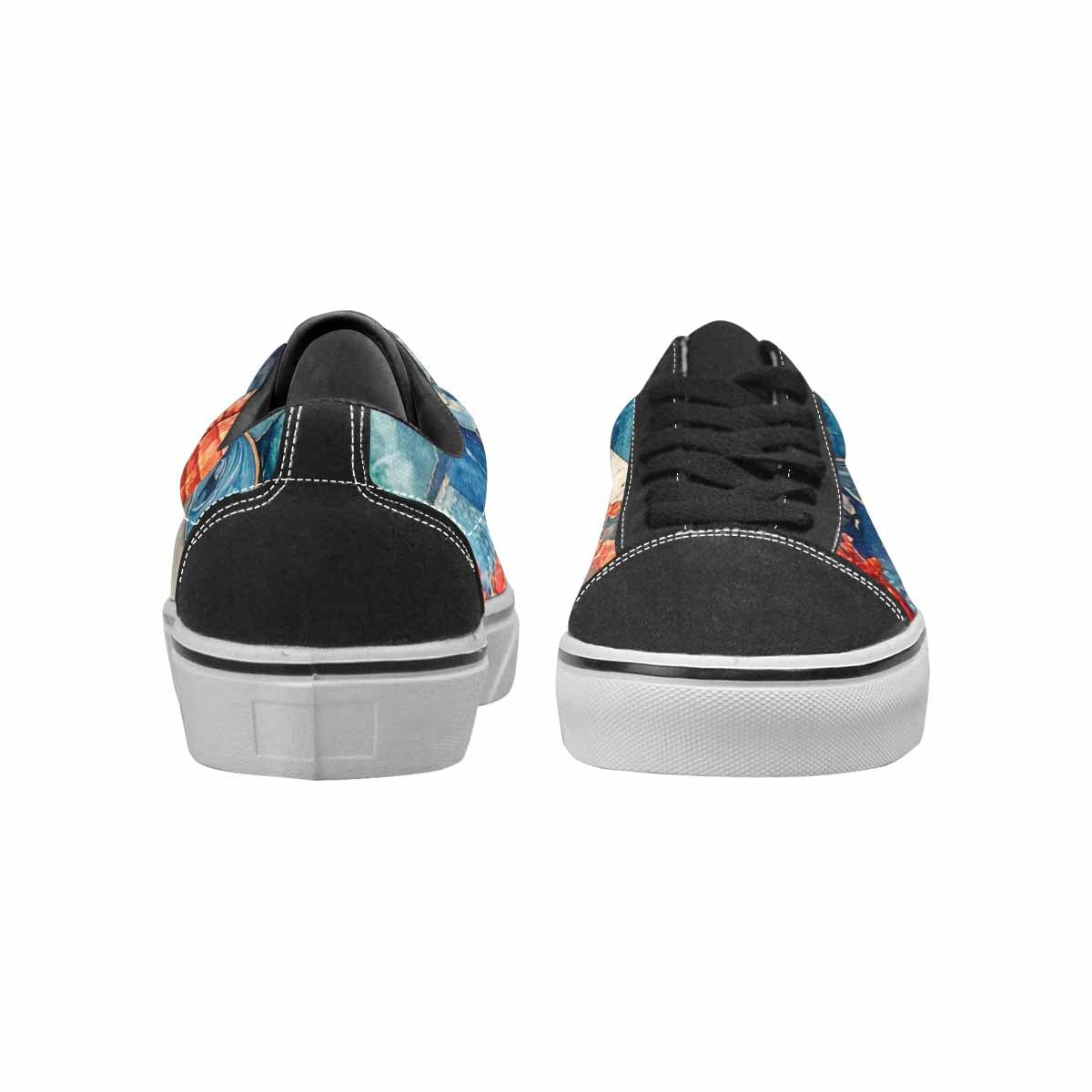 WOMEN'S Fish Scale Coral Canvas Lace-Up Aesthetic Sneakers