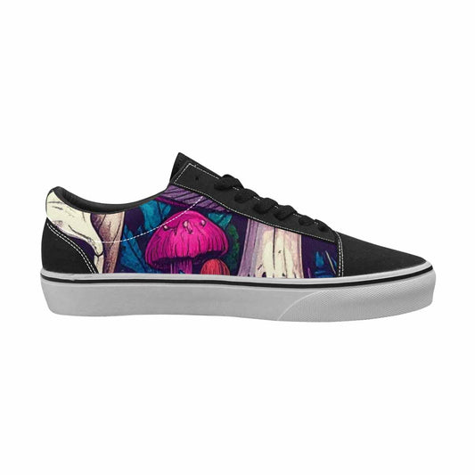 WOMEN'S Mushroom Skull Canvas Lace-Up Dark Academia Custom Shoes