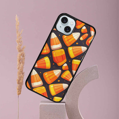 iPhone 15 Plus Case — Halloween Candy Corn Custom, Custom Made Phone Cover