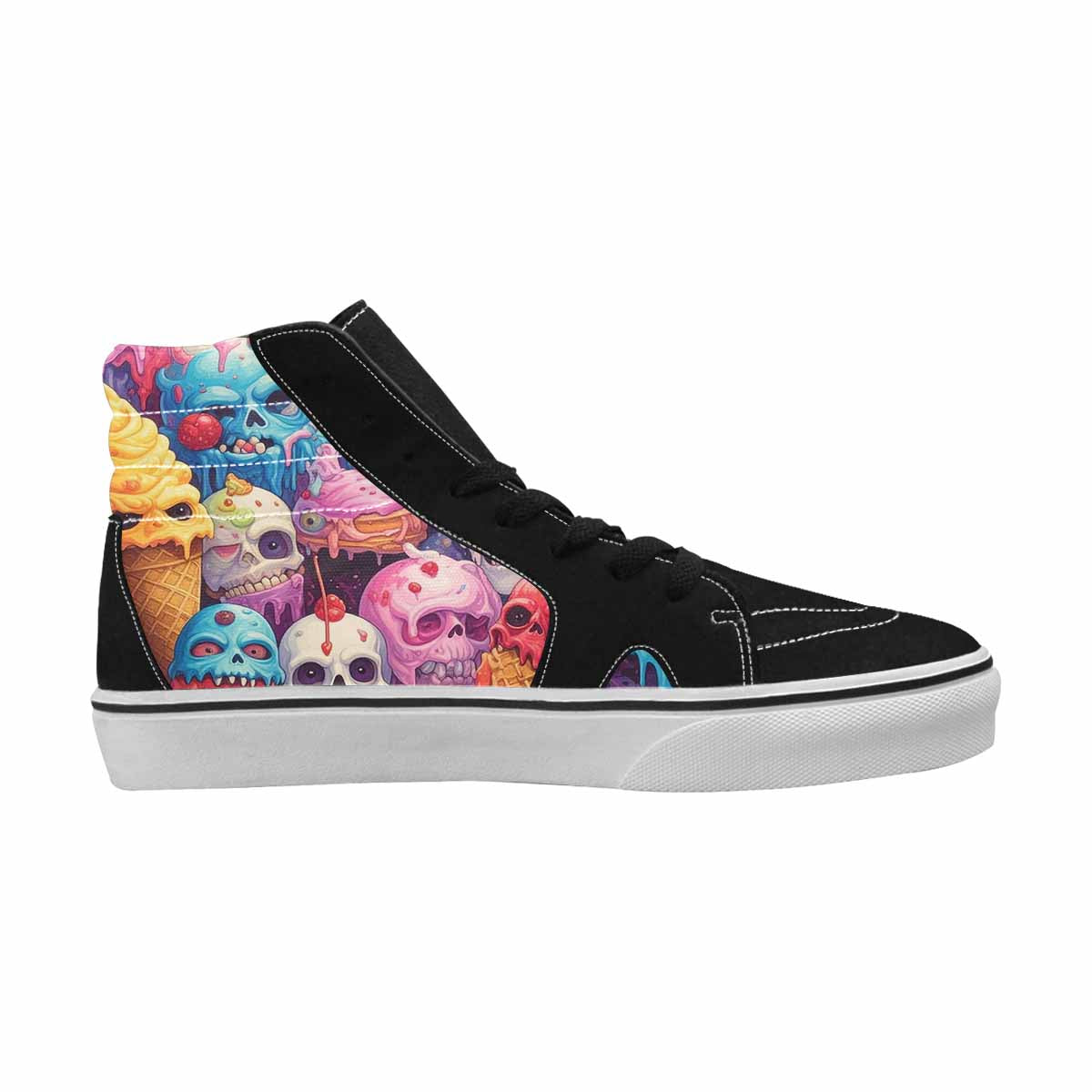 MEN'S Ice Cream Monsters  High Top Canvas Neon Fantasy Shoes