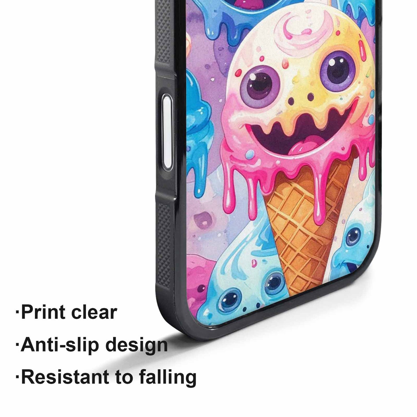 iPhone 17 Pro Case — Melting Icecream Cone Monster Original Art, Custom Designed Case Cover