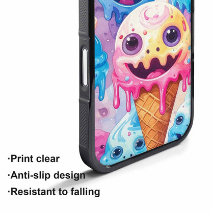 iPhone 17 Pro Case — Melting Icecream Cone Monster Original Art, Custom Designed Case Cover