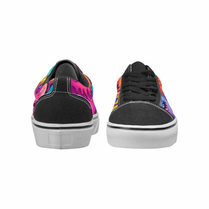 WOMEN'S Melting Ice Cream Monster Lace-Up Canvas Kaleidoscope Sneakers
